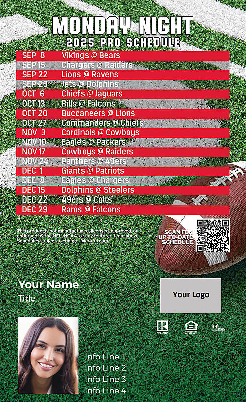 Picture of Monday Night Football Custom Full Football Magnets 2024