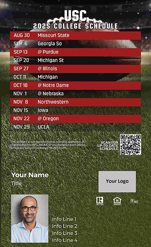 Picture of USC Custom Full Football Magnets 2024