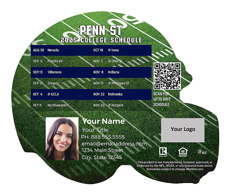 Picture of Penn St Personalized Helmet-Shaped Football Magnet 2024