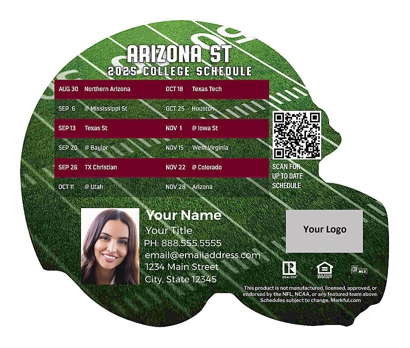 Picture of Arizona St Personalized Helmet-Shaped Football Magnet 2024