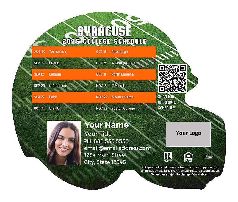 Picture of Syracuse U Personalized Helmet-Shaped Football Magnet 2024