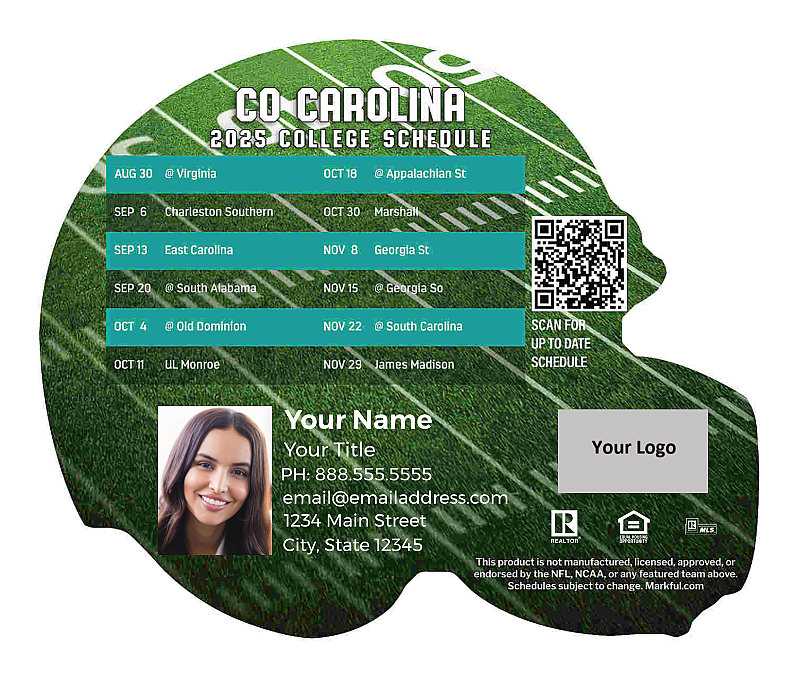 Picture of Coastal Carolina Personalized Helmet-Shaped Football Magnet 2024
